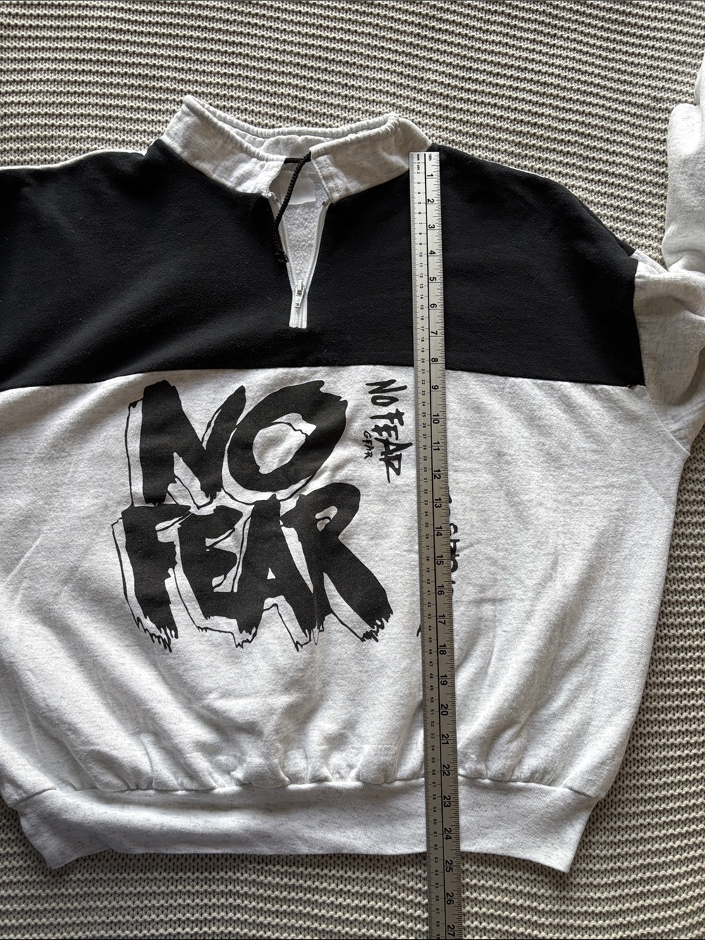 Vintage No Fear Gear Quarter Zip Sweater - Picture 8 of 8